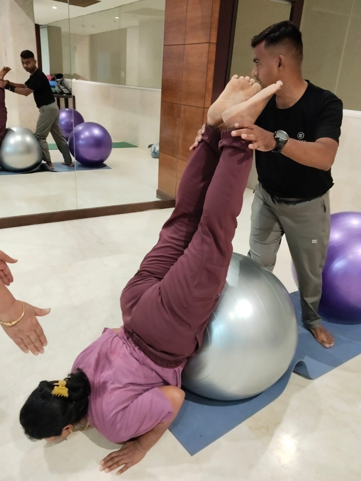 Stability ball exercise