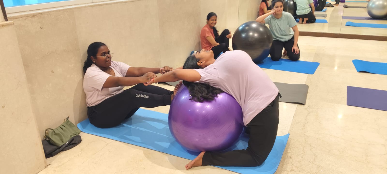 Stability ball Yoga